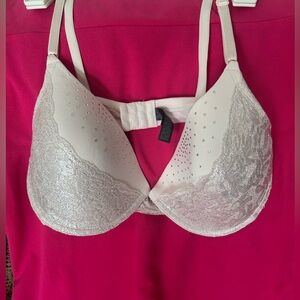 Smart & Sexy Pink Lace Bra with Sparkling Accents